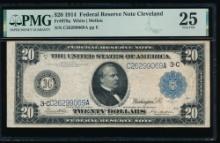 1914 $20 Cleveland FRN PMG 25