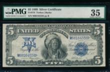 1899 $5 Chief Silver Certificate PMG 35