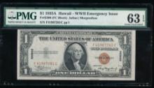 1935A $1 Hawaii Silver Certificate PMG 63EPQ