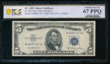 1953 $5 Silver Certificate PCGS 67PPQ