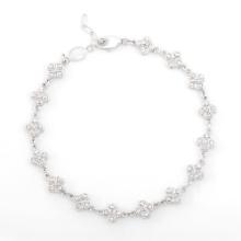 Plated Rhodium Diamond Bracelet