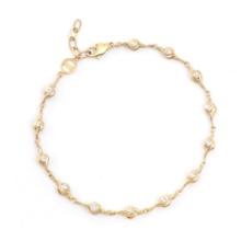 Plated 18KT Yellow Gold Diamond Bracelet