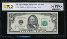 1969A $50 New York FRN PCGS 66PPQ