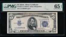 1934A $5 Silver Certificate PMG 65EPQ