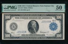 1914 $100 Kansas City FRN PMG 50