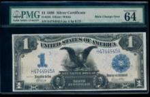 1899 $1 Black Eagle Silver Certificate PMG 64