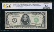 1934 $1000 San Francisco FRN PCGS 63