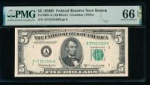 1950D $5 Boston FRN PMG 66EPQ