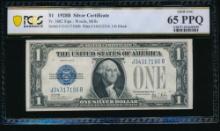 1928B $1 Silver Certificate PCGS 65PPQ