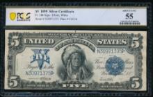 1899 $5 Chief Silver Certificate PCGS 55