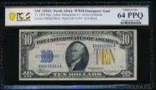 1934A $10 N Africa Silver Certificate PCGS 64PPQ