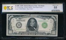 1928 $1000 Cleveland FRN PCGS 55