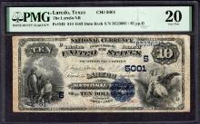 1882 $10 Laredo TX National PMG 20