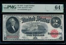 1917 $2 Legal Tender Note PMG 64EPQ