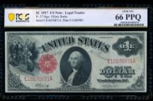1917 $1 Legal Tender Note PCGS 66PPQ
