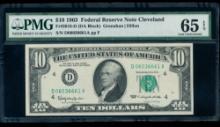 1963 $10 Cleveland FRN PMG 65EPQ