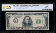 1934A $500 Philadelphia FRN PCGS 25
