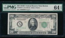 1934B $20 Boston FRN PMG 64EPQ