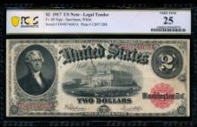 1917 $2 Legal Tender Note PCGS 25