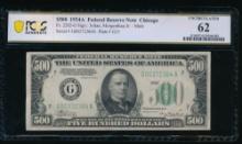 1934A $500 Chicago FRN PCGS 62