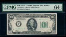 1934C $100 Atlanta FRN PMG 64EPQ