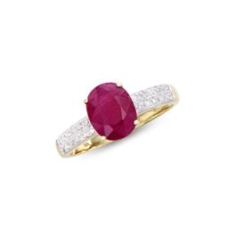 14KT Yellow Gold 2.05ct Ruby and Diamond Ring