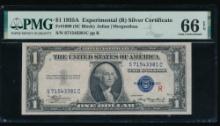 1935A $1 Experimental R Silver Certificate PMG 66EPQ