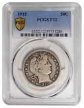 1915 Barber Half Dollar PCGS F12