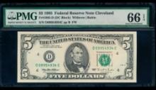 1995 $5 Cleveland FRN PMG 66EPQ