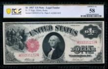 1917 $1 Legal Tender Note PMG 58