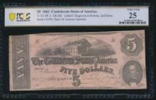 1862 $5 T-53 Confederate PCGS 25