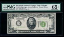 1928B $20 Chicago FRN PMG 65EPQ