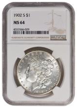 1902-S $1 Morgan Silver Dollar NGC MS64