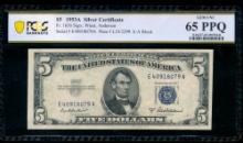 1953A $5 Silver Certificate PCGS 65PPQ