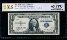 1935 $1 Silver Certificate PCGS 65PPQ