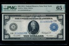 1914 $10 New York FRN PMG 65EPQ