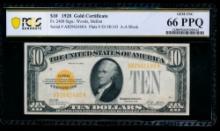 1928 $10 Gold Certificate PCGS 66PPQ
