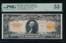 1922 $20 Gold Certificate PMG 53EPQ