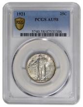 1921 Standing Liberty Quarter PCGS AU58