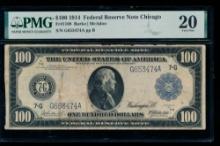 1914 $100 Chicago FRN PMG 20