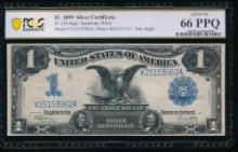 1899 $1 Black Eagle Silver Certificate PCGS 66PPQ