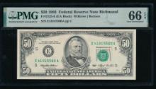 1993 $50 Richmond FRN PMG 66EPQ