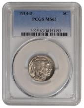 1914-D Buffalo Nickel PCGS MS63