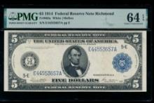 1914 $5 Richmond FRN PMG 64EPQ