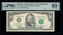 1993 $50 Richmond FRN PMG 65EPQ