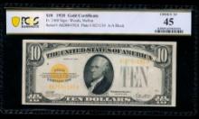 1928 $10 Gold Certificate PCGS 45
