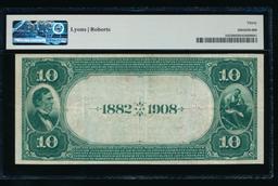 1882 $10 East Brady PA National PMG 30