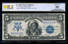 1899 $5 Chief Silver Certificate PCGS 50