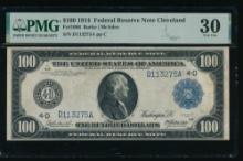 1914 $100 Cleveland FRN PMG 30