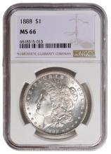 1888 $1 Morgan Silver Dollar NGC MS66
